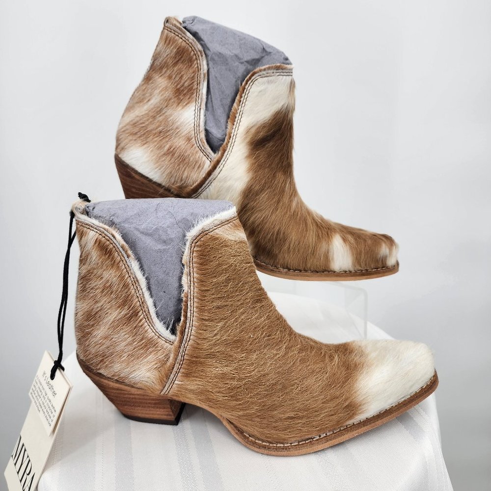 MYRA BAG Sunset Bloom Hair On Shortie Split  Cowboy Boots  6-10 NWT - Picture 2 of 11